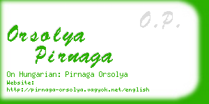 orsolya pirnaga business card